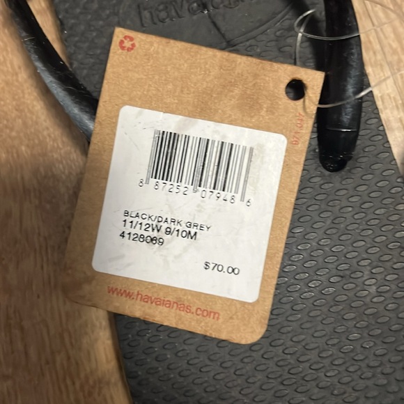 Havaianas Women's Slim Flip Flop Sandals Metal Black EU 43/44 US 11/12  BR:41/42 - Picture 5 of 5